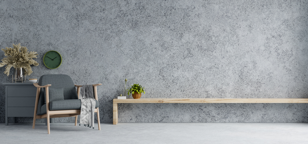 Plain wall before texture treatment